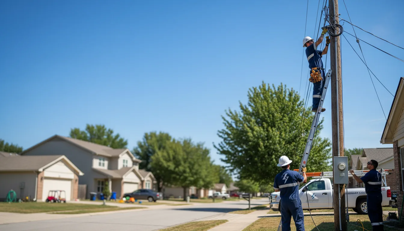 Residential electrician providing installation services in Pingree, ID